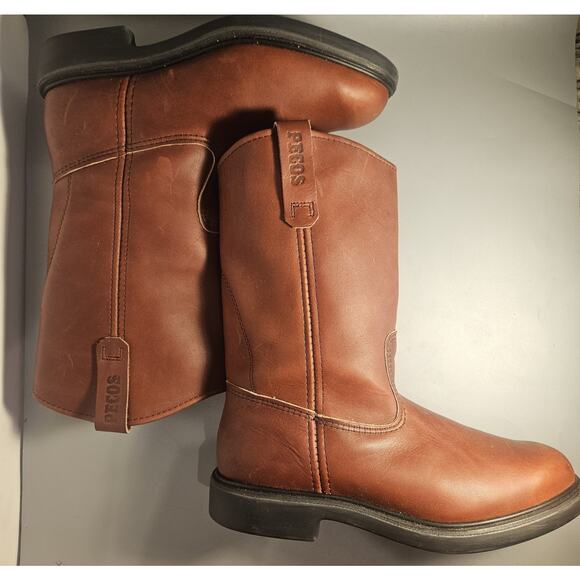 VTG 90\'s Red Wing Pecos Leather Work Boots 1104 Men\'s 7EEE Russet Soft Toe EUC